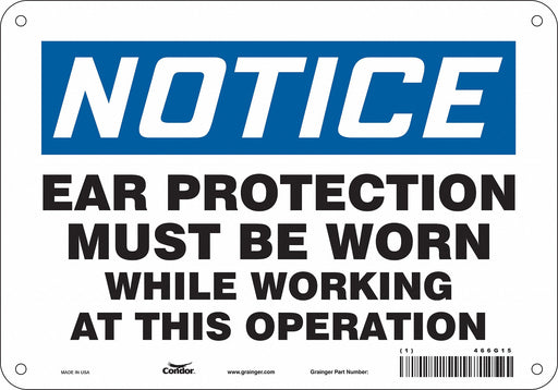 Safety Sign 7 in x 10 in Aluminum