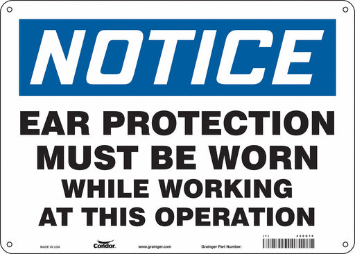 Safety Sign 10 in x 14 in Aluminum