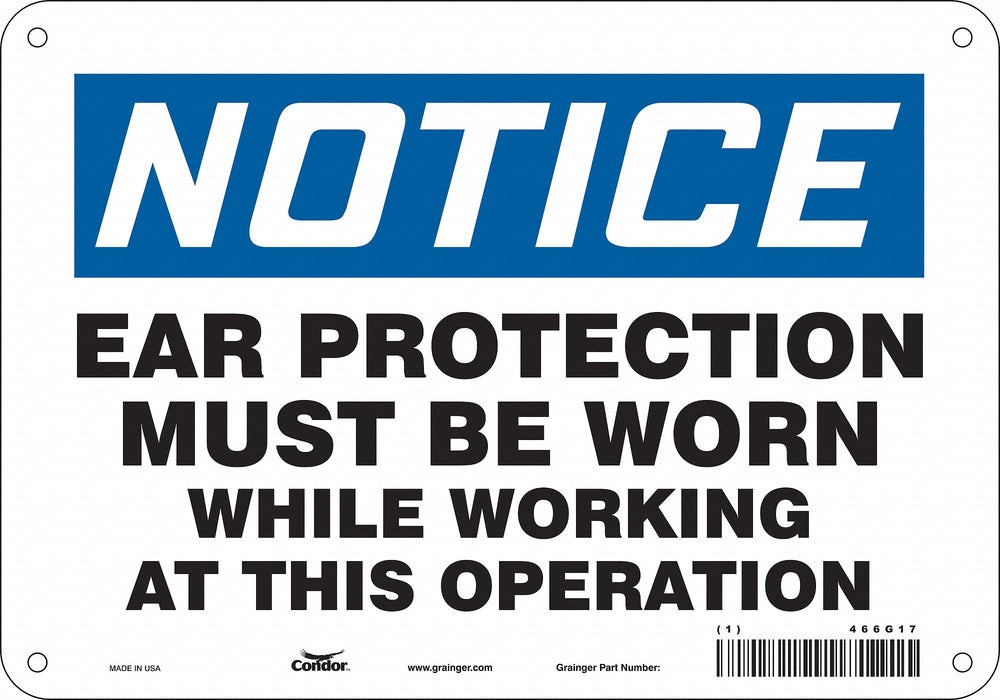 Safety Sign 7 inx10 in Polyethylene