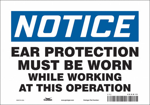 Safety Sign 7 in x 10 in Vinyl