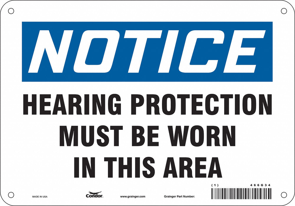 Safety Sign 7 in x 10 in Aluminum