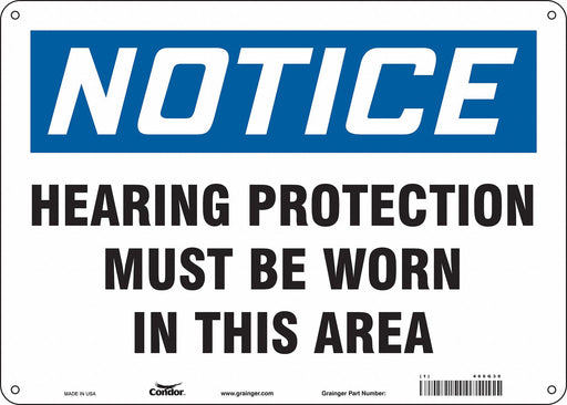 Safety Sign 10 inx14 in Polyethylene