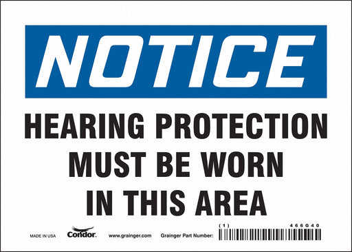 Safety Sign 5 in x 7 in Vinyl