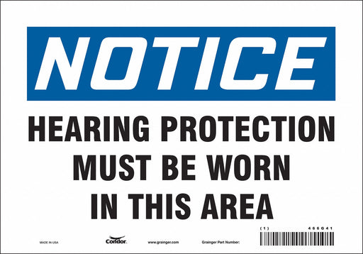 Safety Sign 7 inx10 in Vinyl