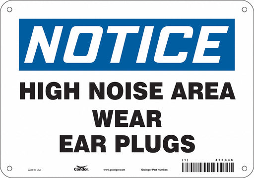 Safety Sign 7 in x 10 in Aluminum