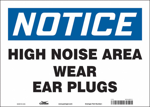 Safety Sign 10 in x 14 in Vinyl