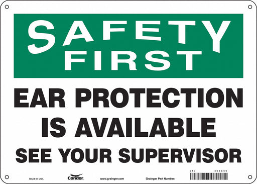 Safety Sign 10 in x 14 in Aluminum