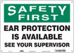 Safety Sign 10 in x 14 in Polyethylene