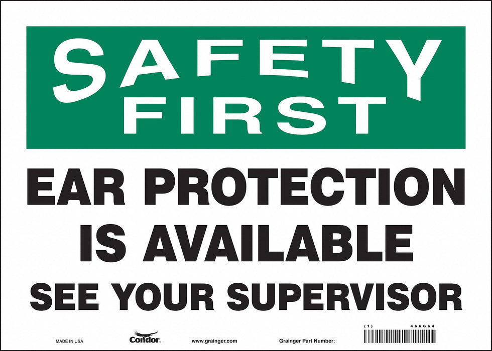 Safety Sign 10 in x 14 in Vinyl