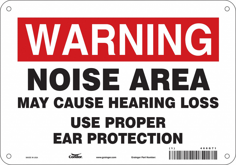 Safety Sign 7 in x 10 in Aluminum