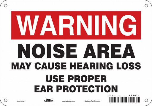 Safety Sign 7 in x 10 in Aluminum