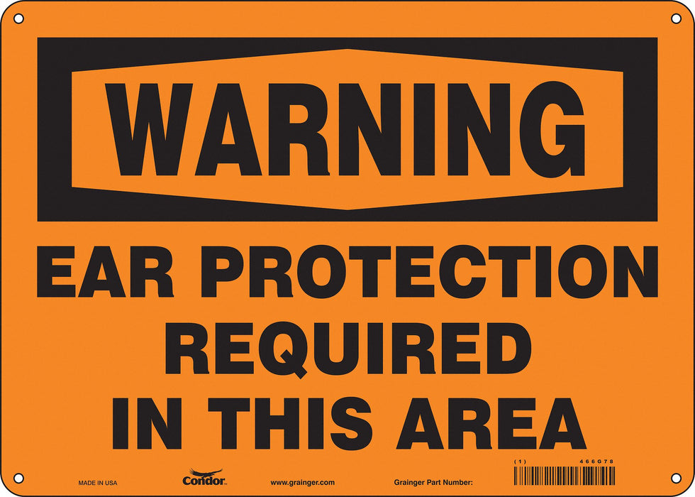 Safety Sign 10 inx14 in Aluminum