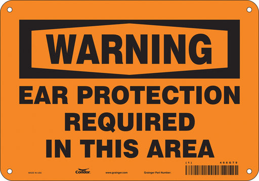 Safety Sign 7 in x 10 in Polyethylene