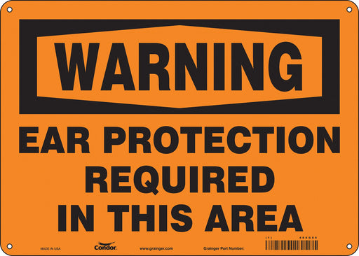 Safety Sign 10 in x 14 in Polyethylene
