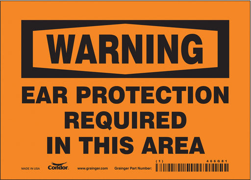 Safety Sign 5 in x 7 in Vinyl