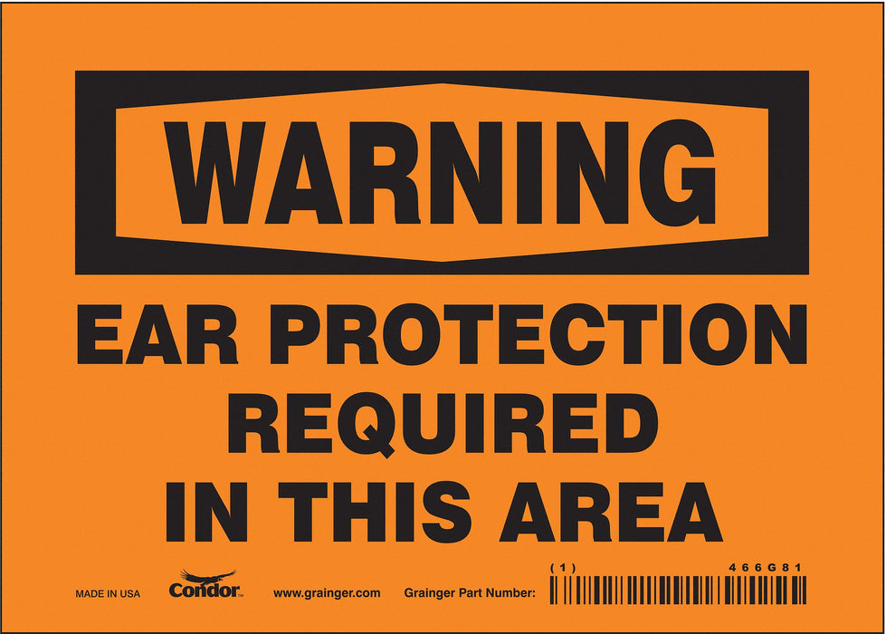 Safety Sign 5 in x 7 in Vinyl