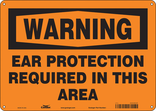Safety Sign 10 in x 14 in Aluminum