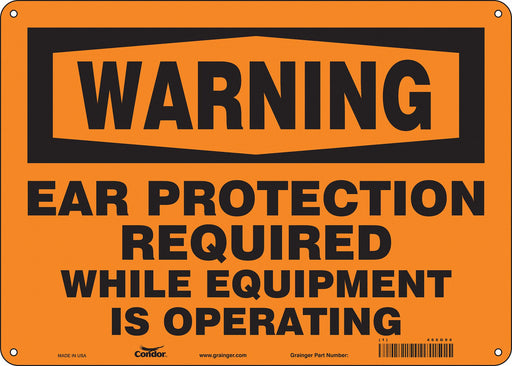 Safety Sign 10 in x 14 in Polyethylene