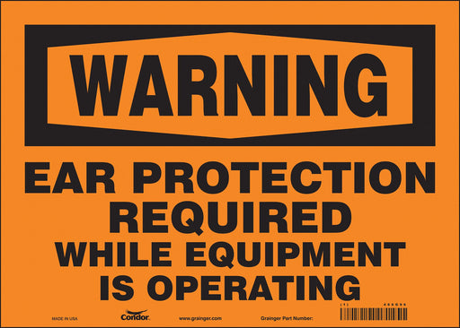 Safety Sign 10 in x 14 in Vinyl