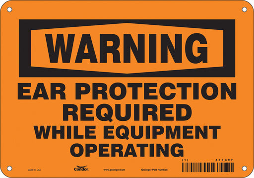 Safety Sign 7 in x 10 in Aluminum