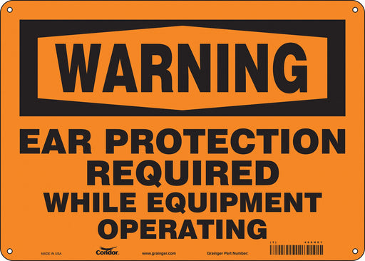 Safety Sign 10 in x 14 in Polyethylene