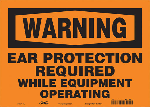Safety Sign 10 in x 14 in Vinyl