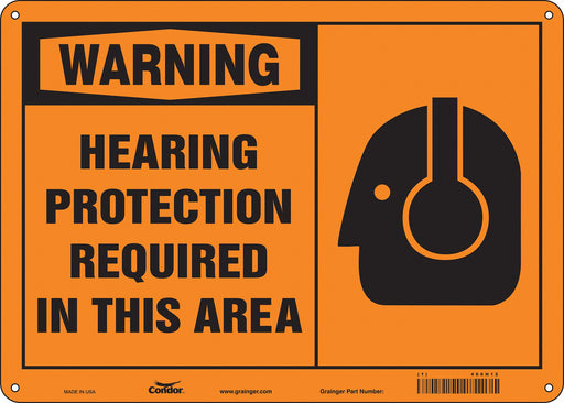 Safety Sign 10 inx14 in Aluminum