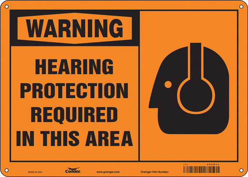 Safety Sign 10 inx14 in Polyethylene