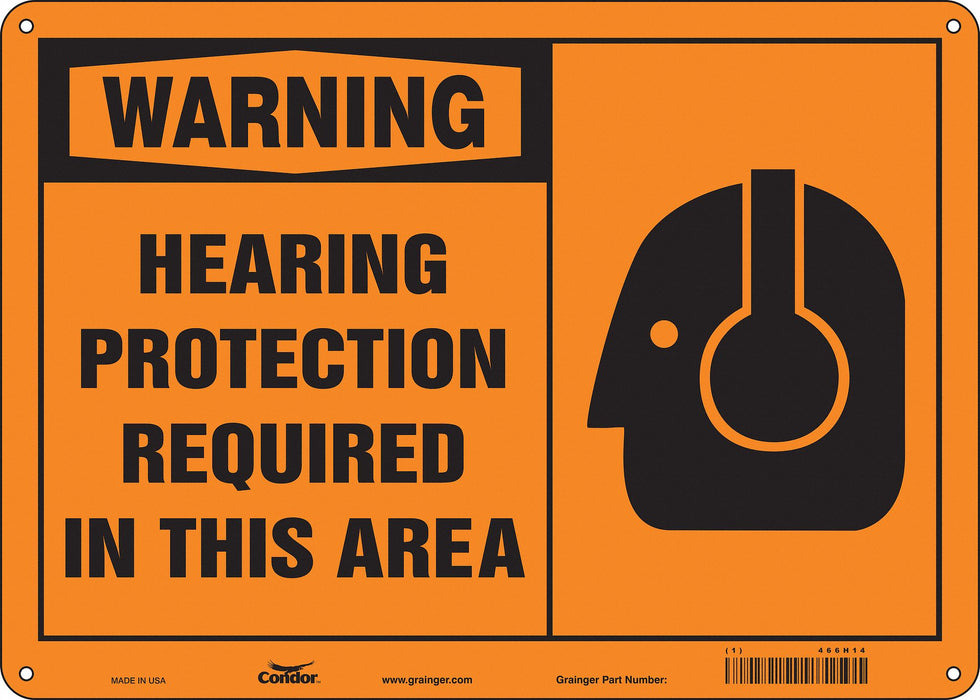 Safety Sign 10 inx14 in Polyethylene