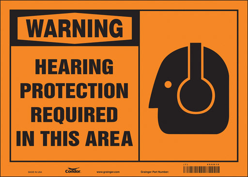 Safety Sign 10 in x 14 in Vinyl