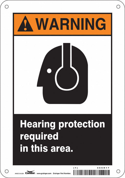 Safety Sign 10 in x 7 in Aluminum