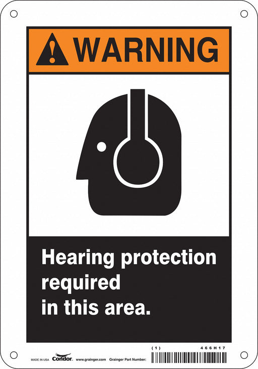 Safety Sign 10 in x 7 in Aluminum