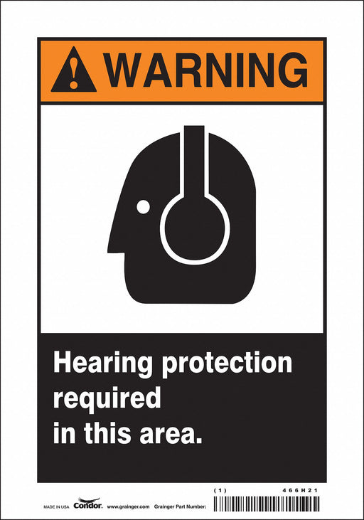 Safety Sign 10 in x 7 in Vinyl