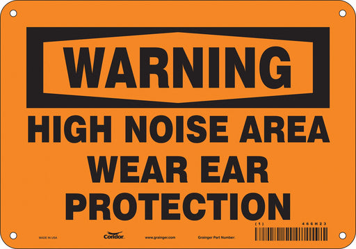 Safety Sign 7 in x 10 in Aluminum