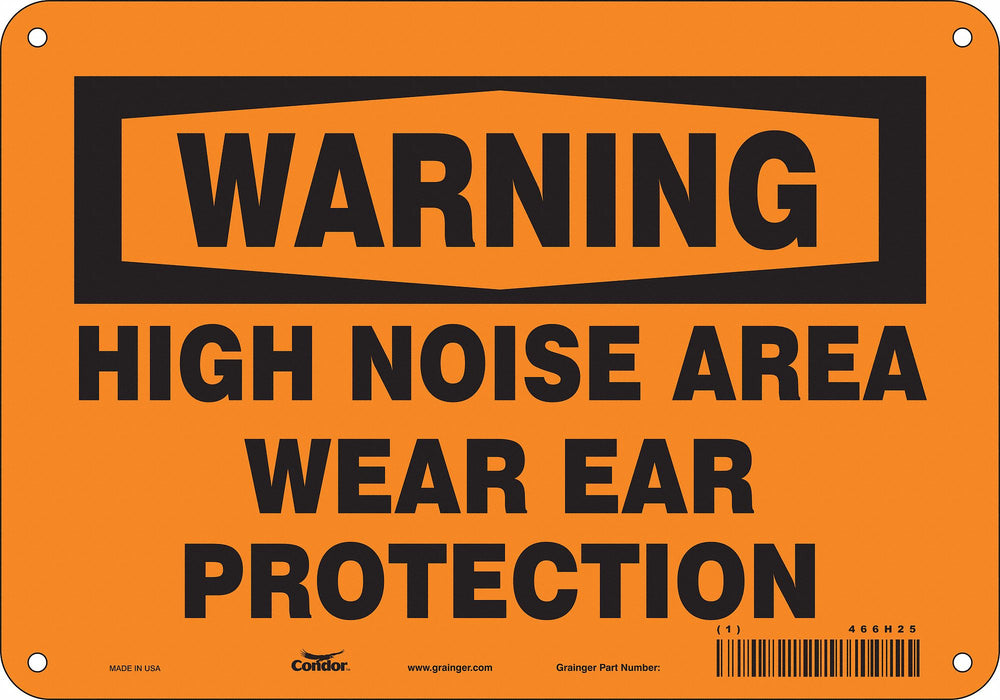 Safety Sign 7 in x 10 in Polyethylene