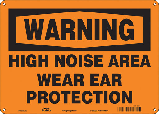 Safety Sign 10 in x 14 in Polyethylene