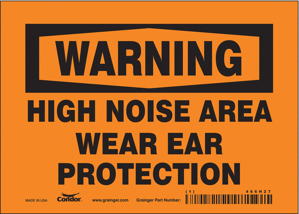 Safety Sign 5 in x 7 in Vinyl