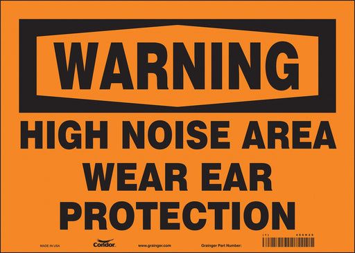 Safety Sign 10 in x 14 in Vinyl
