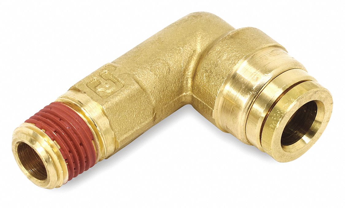 Elbow Brass Push-Fit3/8in MNPT1/4in