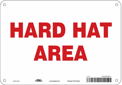 Safety Sign 7 in x 10 in Aluminum