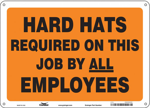 Safety Sign 10 in x 14 in Aluminum