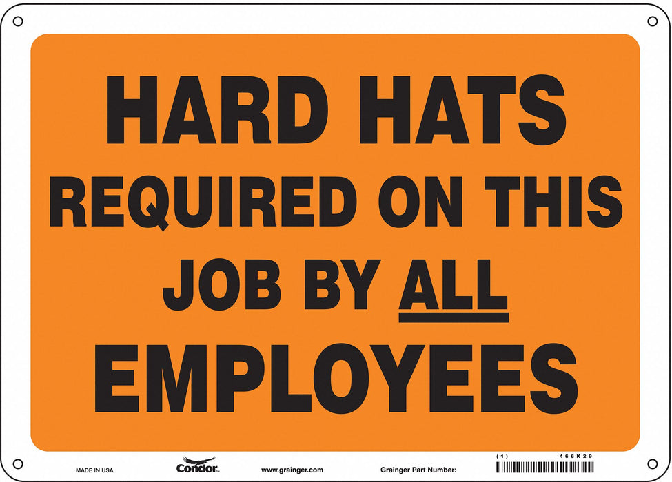Safety Sign 10 in x 14 in Aluminum