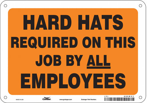 Safety Sign 7 in x 10 in Polyethylene