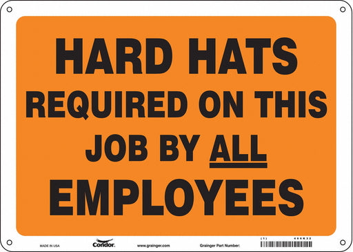Safety Sign 10 in x 14 in Polyethylene