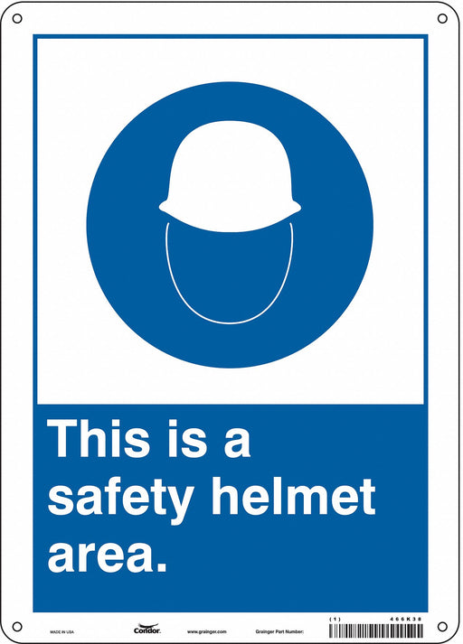 Safety Sign 14 inx10 in Polyethylene