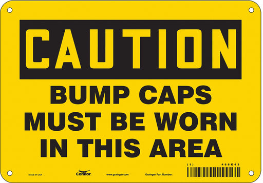 Safety Sign 7 in x 10 in Aluminum
