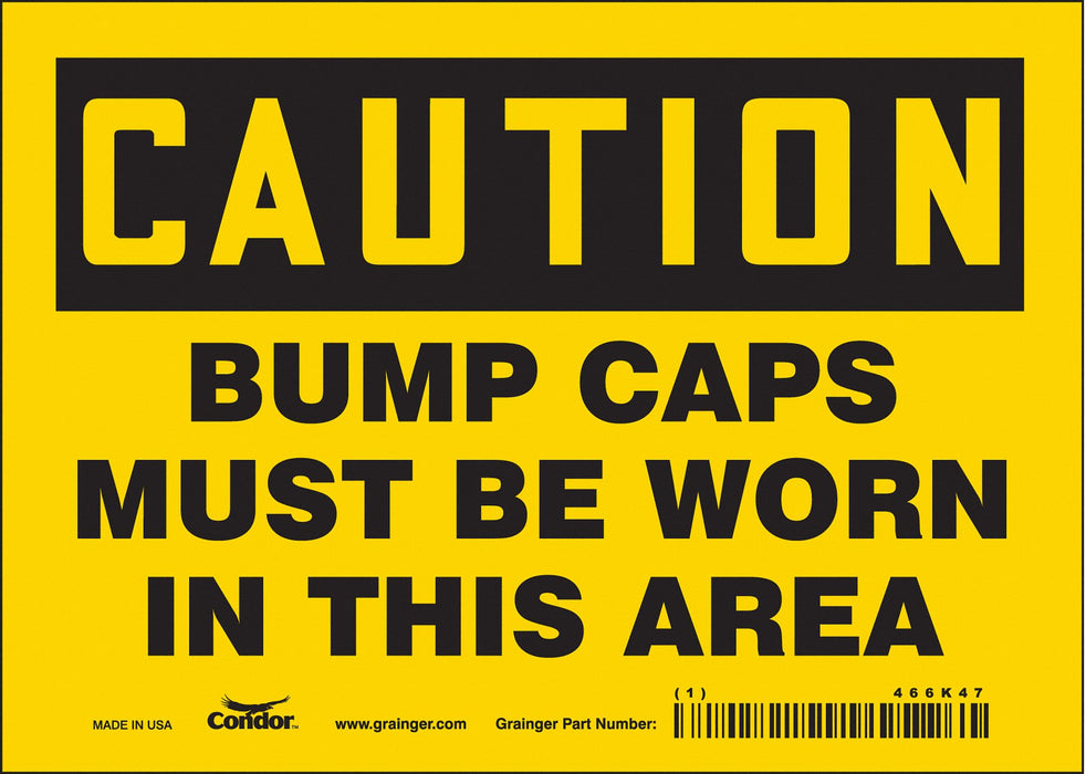 Safety Sign 5 inx7 in Vinyl