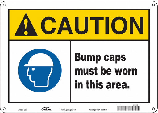 Safety Sign 10 inx14 in Aluminum