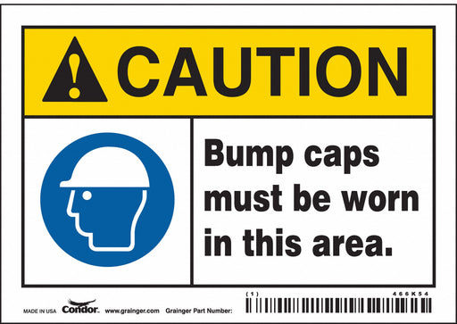 Safety Sign 3 1/2 inx5 in Vinyl