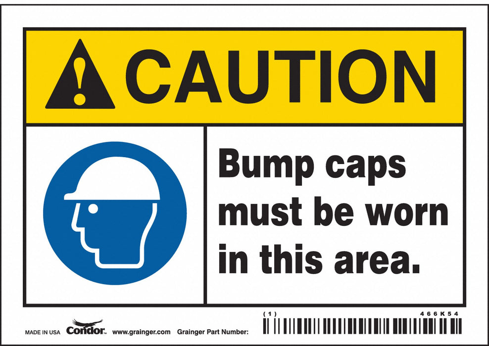 Safety Sign 3 1/2 inx5 in Vinyl
